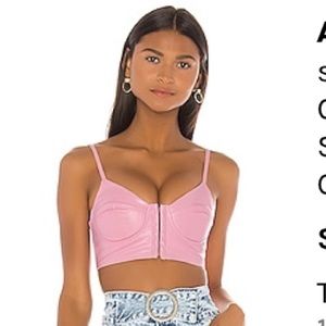 PINK bustier crop top tank top